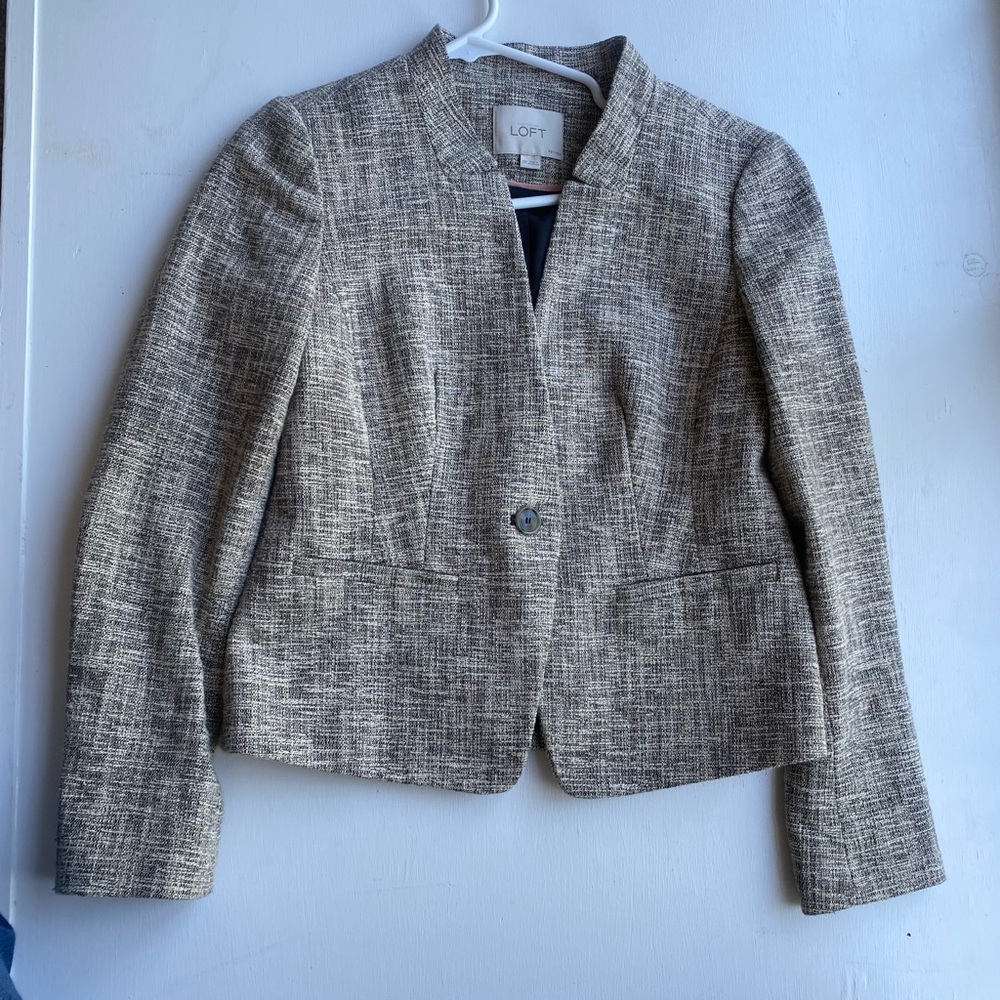 LOFT Women's Textured Tan Blazer